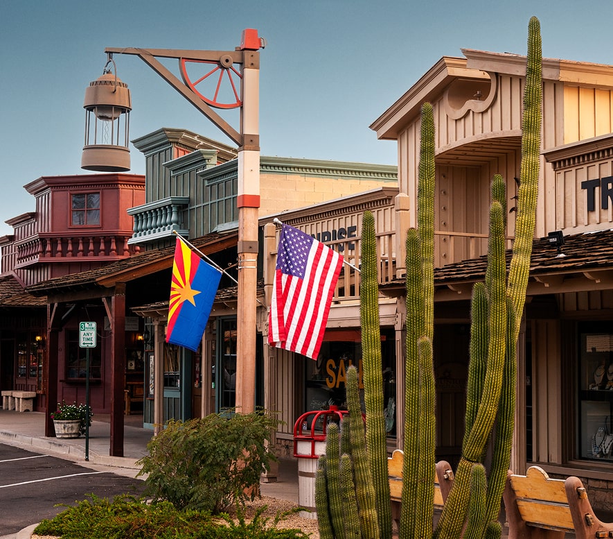 The fountain in Old Town Scottsdale