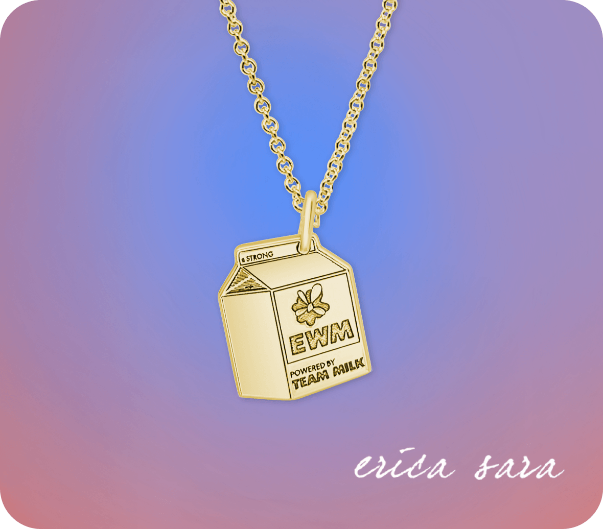 Erica Sara’s Every Woman’s Marathon Milk Charm Necklace