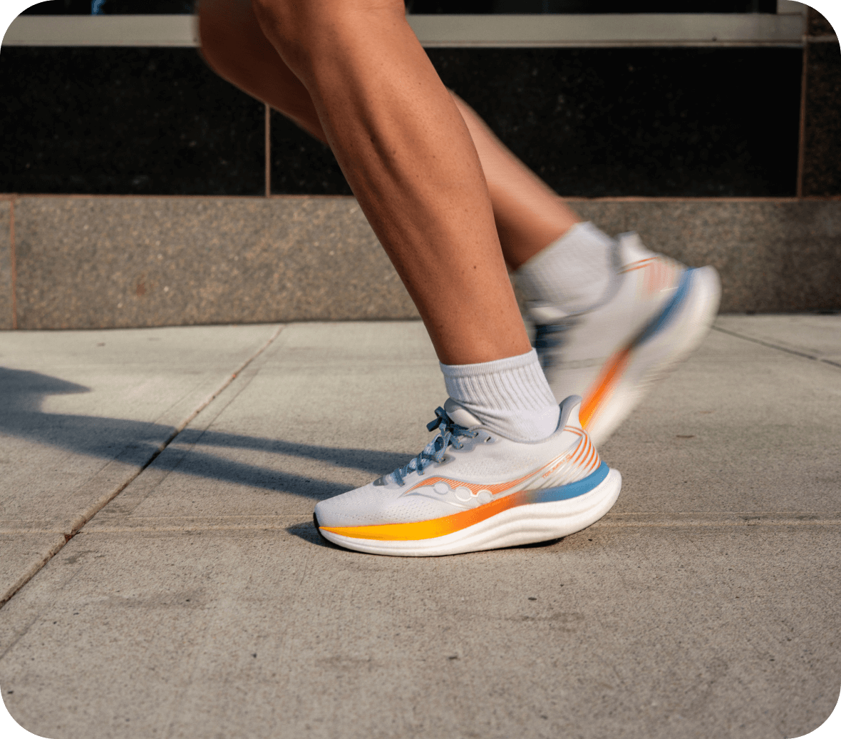 Every Woman's Marathon x Saucony Triumph 23 running shoe.