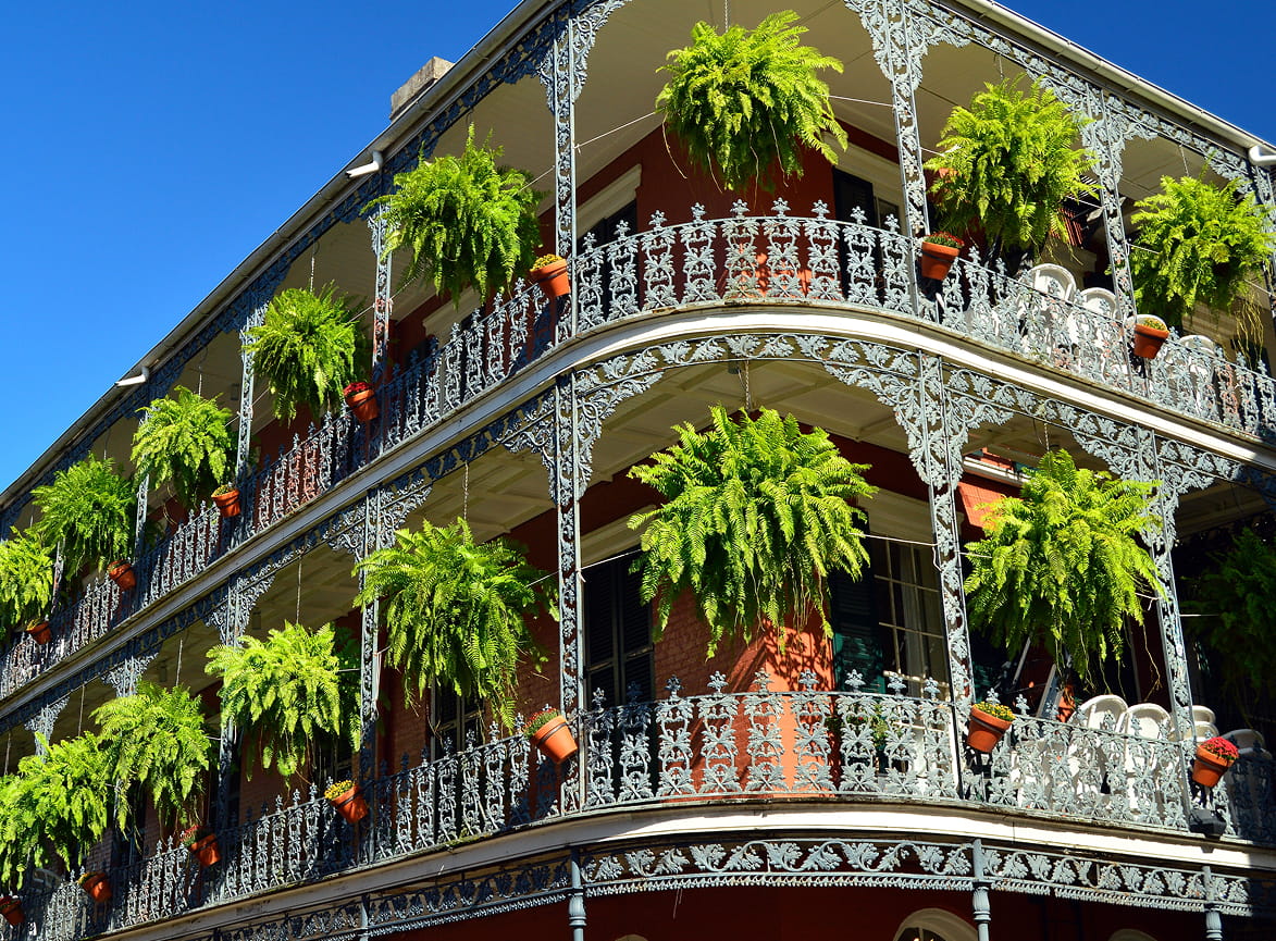 Image of the French Quarter in New Orleans, LA.
