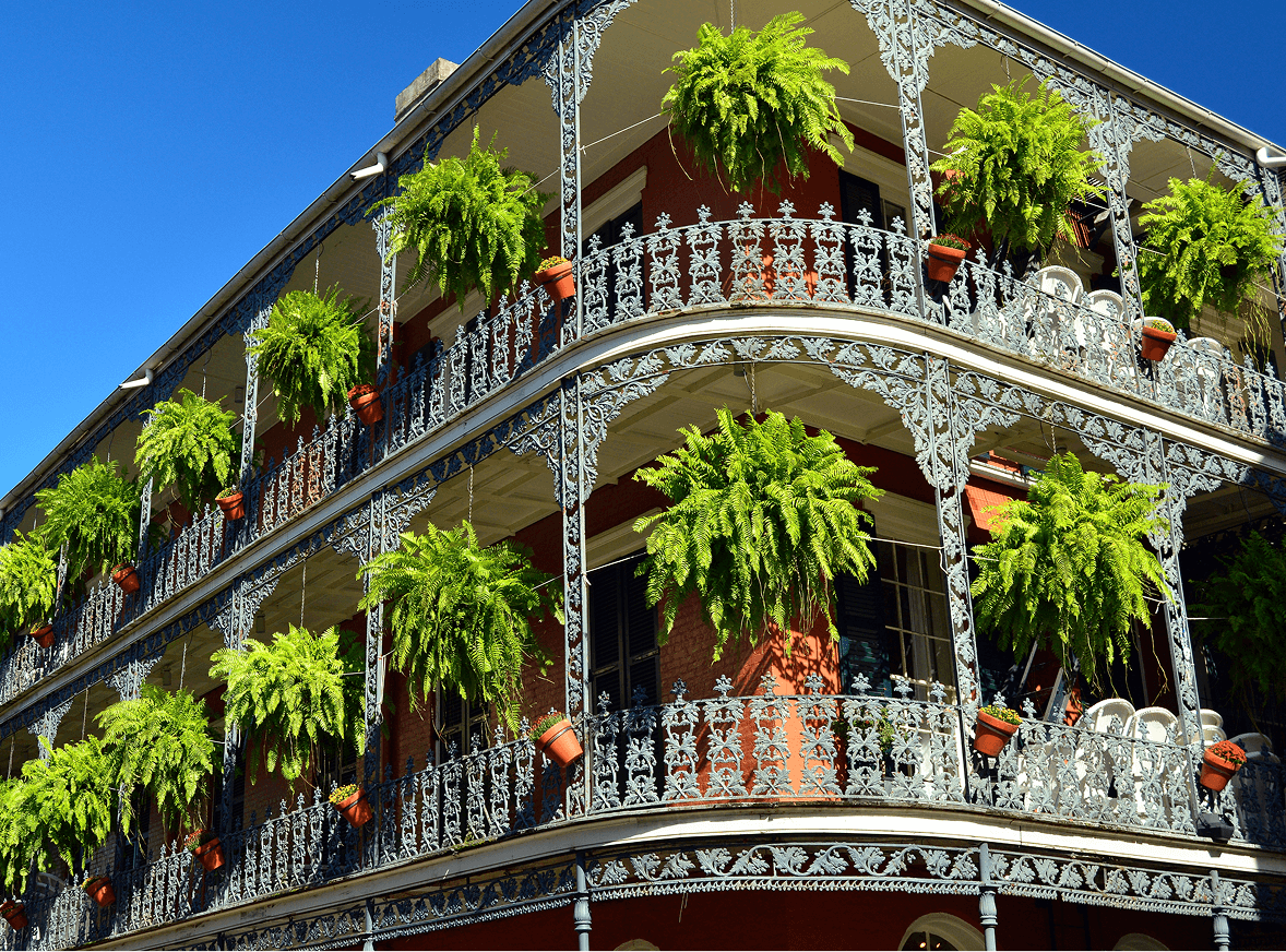 Image of the French Quarter in New Orleans, LA.
