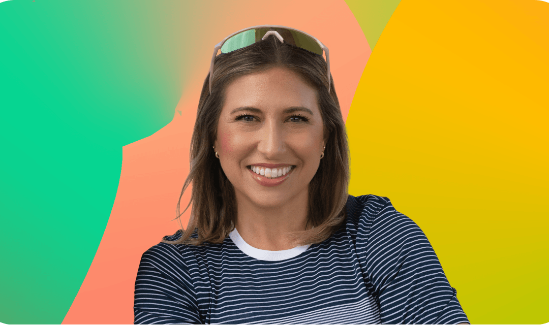 Portrait of Danielle McLaughlin on a gradient background.